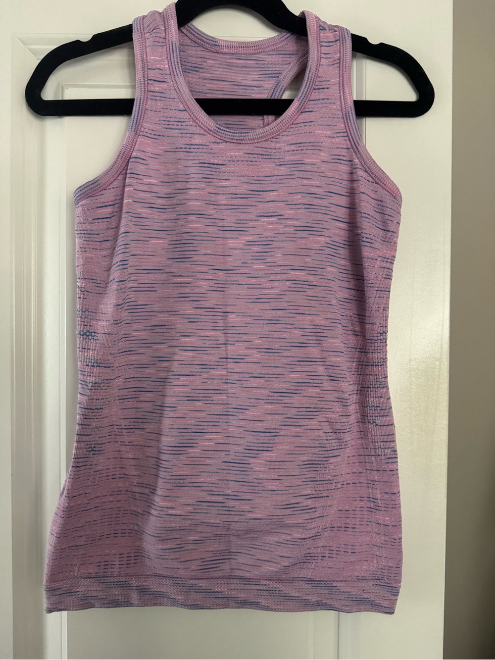 Athleta Girl Pink and Blue Space-Dye Tank Top